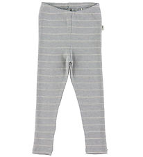Sofie Schnoor Leggings - Röndótt - Grey Melange