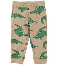 Stella McCartney Kids Sweatpants - Beige/Green w. Crocodiles
