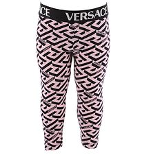 Versace Leggings - Pink/Black w. Print