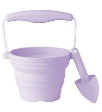 Scrunch Foldable Bucket w. Showel - 11x9 cm - Light Dusty Purple