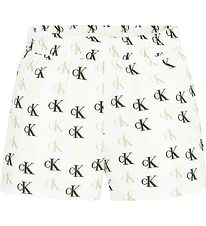 Calvin Klein Shorts - Monogramm - Wei/Grn