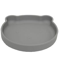 Petit Monkey Plate w. Suction Cup - Silicone - Pewter Green