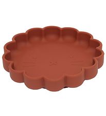 Petit Monkey Plate w. Suction Cup - Silicone - Lion - Baked Clay