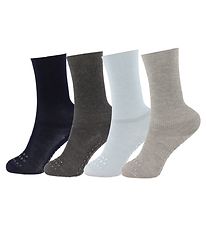 GoBabyGo Sokken - Anti-Slip - 4-pack - Blue/Grey