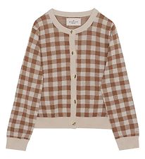 Monsieur Mini Neuletakki - Gingham - Offwhite/Toffee