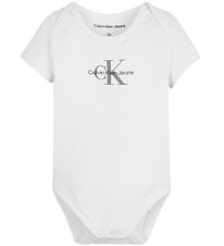 Calvin Klein Romper s/s - Monogram - Bright White