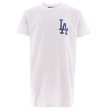 New Era Stuttermabolur - Hvítur - Los Angeles Dodgers