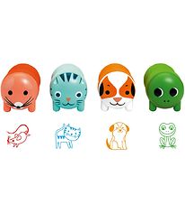 Djeco Stamp Set - 4-Pack - Garden Animals