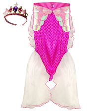 Great Pretenders Costume w. Tiara - Mermaid - Pink Glitter