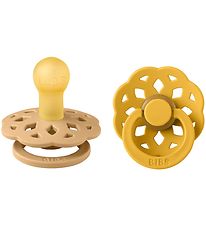 BIBS Bohemia Pacifiers - 2-Pack - Size 1 - Round - Desert Sand/H