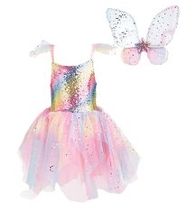 Great Pretenders Costume - Fairy Dress w. Wings - Rainbow
