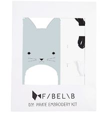 Fabelab Embroidery Set Set - Cat - Mauve