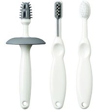 Mininor Kit de Brosses  Dent - 3 Parties - Blanc/Gris