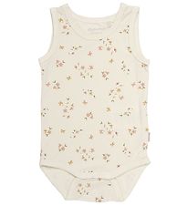 Minymo Bodysuit Sleeveless - Bamboo - Veiled Rose Flower