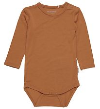 Minymo Bodysuit l/s - Bamboo - Chipmunk