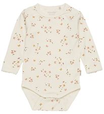 Minymo Bodysuit l/s - Bamboo - Veiled Rose Flower