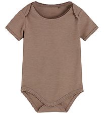 Noa Noa miniature Bodysuit s/s - Dark Sand Melange