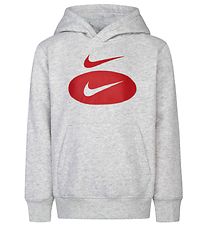Nike Hettupeysa - Swoosh - Grey Heather