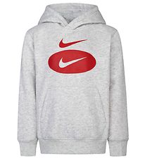 Nike Huppari - Swoosh - Grey Heather