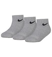 Nike Sokkar - Frammistaða Basic - 3 Pakki - Dark Grey Heather