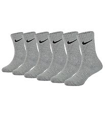 Nike Sokkar - Frammistaða Basic - 6 Pakki - Dark Grey Heather