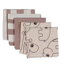 Done By Deer Washcloths - 5-Pack - 30x30 cm - Deer Friends Powde