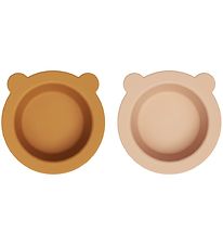 Liewood Kom m. Zuignap - 2-pack - Silicone - Peony - Mustard/Tou