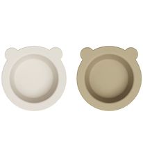 Liewood Bowl w. Suction Cup - 2-Pack - Silicone - Peony - Sandy/