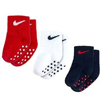Nike Sokken - Core Swoosh Grijper - 3-pack - Universiteitsrood