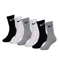 Nike Socks - Crew - 6-Pack - Black/White