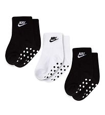 Nike Sokkar - Core Futura Gripper - 3 Pakki - Svart/Hvítur