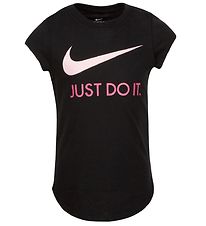 Nike Stuttermabolur - Swoosh - Svart