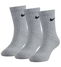 Nike Sokkar - Frammistaða Basic - 3 Pakki - Grey