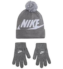 Nike Mtze/Handschuhe - Strick - Swoosh - Grey Heather
