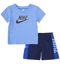 Nike Shortsset - T-shirt/Shorts - Amplify - Midnight Marinblå
