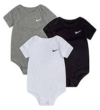 Nike Bodysuits s/s - Swoosh - 3-Pack - Black/White/Grey