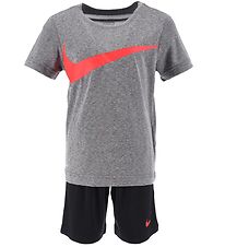 Nike Shortsit - T-paita/Shortsit - Musta/Harmaa