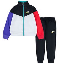Nike Tracksuit - Cardigan/Trousers - Blocked - Black/Multicolour