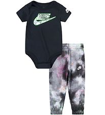 Nike Pantalon/Justaucorps m/c - Tie Dye - Noir