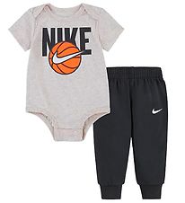 Nike Sweatpants/Bodysuit s/s - My First Sportsball - Black/Beige