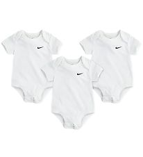 Nike Rompers s/s - Swoosh - 3-pack - Wit