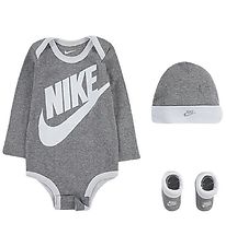 Nike Gjafabox - Samfella L/æ/Húfa/Sokkar - Futura - Grey Heather