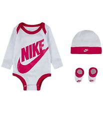 Nike Gift Box - Bodysuit l/s/Beanie/Socks - Futura - Rush Pink