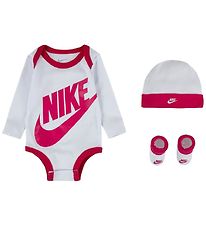 Nike Gjafabox - Samfella L/æ/Húfa/Sokkar - Futura - Rush Bleikt