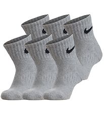 Nike Sokkar - Frammistaða Basic - 6 Pakki - Dark Grey Heather