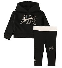 Nike Set - Kapuzenpullover/Leggings - Luft - Schwarz