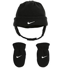 Nike Mössa/Vantar - Swoosh Fleece - Svart