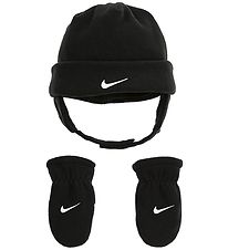 Nike Mtze/Fustlinge - Swoosh- Fleece - Schwarz