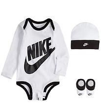 Nike Gift Box - Bodysuit l/s/Beanie/Socks - Futura - White