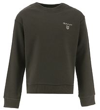 GANT Sweatshirt - Contrast Shield - Dark Grafiet
